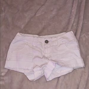 white booty shorts